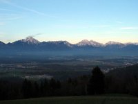 Storžič,Grintavec,Krvavec v večernem ambientu